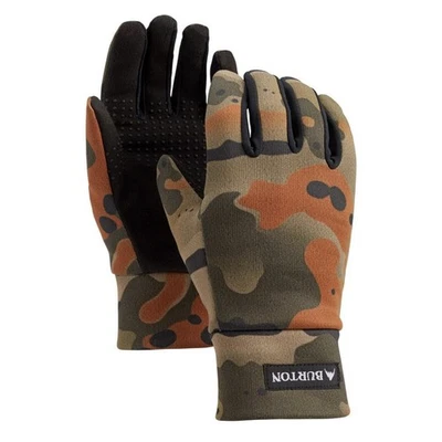 Burton Kids Touch N Go Liner Gloves Medium Camo Screen Grab Winter Fleece Youth - Image 1 of 4
