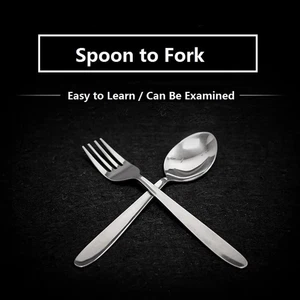 Spoon to Fork - Magic Trick - Easy to Do - Quick Transformation - Close-up - Picture 1 of 4