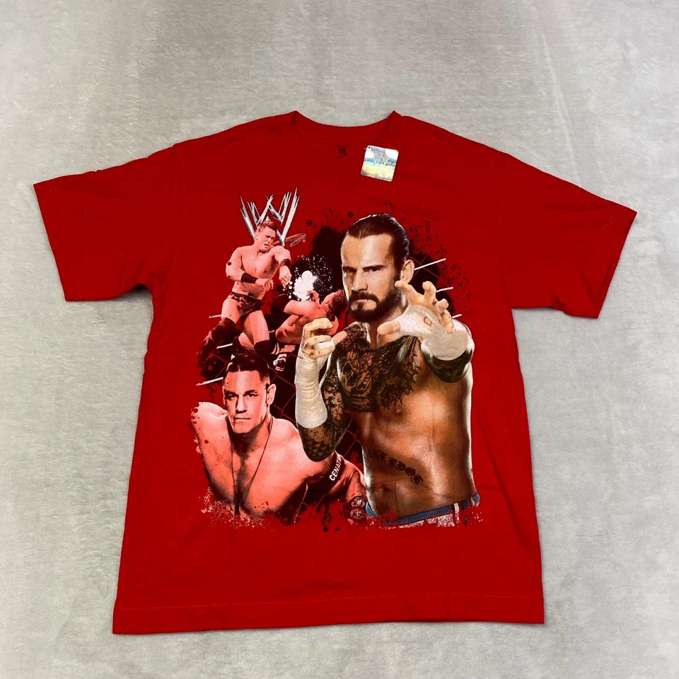 Camiseta de Lucha Libre Niños WWE CM Punk John Cena Roja XXL 18-20 Licencia Oficial Foto 1 de 4
