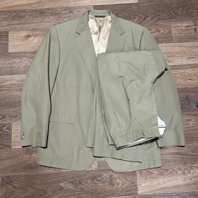 Conjunto Blazer Chaqueta y Pantalones Huntington Para Hombres 44R Caqui Verde Foto 1 de 4