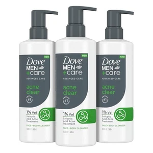 DOVE MEN + CARE Advanced Care Cleanser Acne Clear 3 Count for Prone... - Picture 1 of 7
