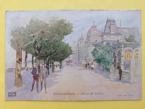CPA Illustration 1900 EVIAN les BAINS Haute Savoie ENTRÉE du CASINO - Imagen 1 de 1