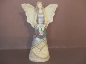 ELEMENTOS Alto 11" Navidad Ángel Sosteniendo Corona Alegría de la Temporada #82046 - Imagen 1 de 6