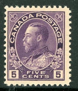 Canada 1922 KGV 5¢ Violet Admiral Scott 112 MNH V762 - Picture 1 of 7