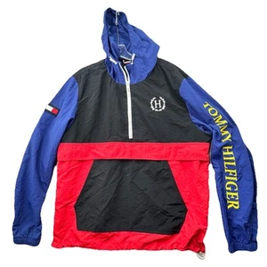 Rare Vintage Y2K Tommy Hilfiger Windbreaker Pullover Top Size Large Spellout - Picture 1 of 12
