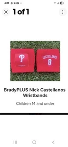 NEU 19.04.2025 Phillies SGA - BradyPLUS Nick Castellanos Armbänder Armbänder - Bild 1 von 1