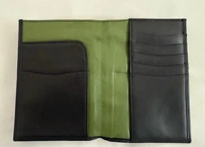 Centurion schwarz/grün Leder Bi Fold Geldbörse - Bild 1 von 12