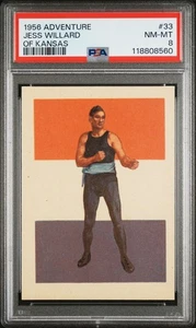 1956 ADVENTURE GUM-#33 JESS WILLARD PSA 8 - Picture 1 of 1