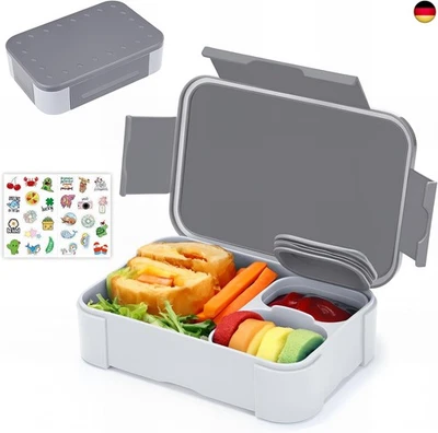 Bugucat Brotdose Kinder mit Fächern, 900ml Bento Box Kinder, Auslaufsicher