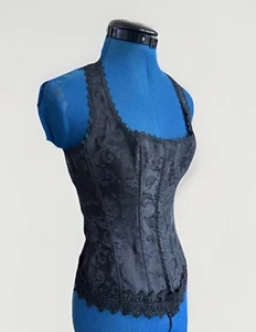 90s Y2K Fredericks of Hollywood Dream Halter Corset Goth Coquette size 34 - Picture 1 of 6