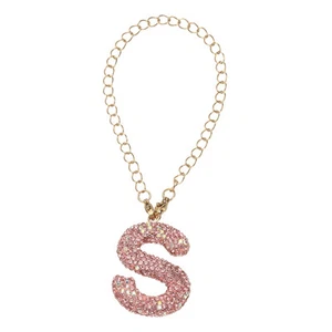 Initial Letter Cup Charm Accessories Letter S Keychain Charm (Pink) - Picture 1 of 7