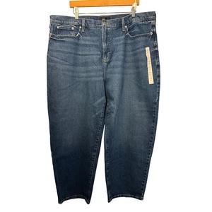Jeans donna Banana Republic blu alla caviglia a botte vita alta taglia 35/20 nuovo con etichetta - Foto 1 di 8
