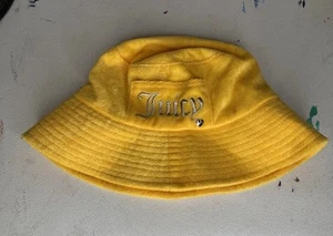Y2K Juicy Couture Gelber Frottee-Fischerhut mit gelbem Logo - Bild 1 von 3