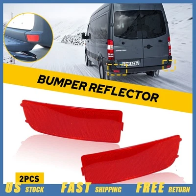 2PCS Bumper Reflectors Fit Mercedes Benz Sprinter 2500 3500 2011-2018 Rear RH LH - Image 1 of 4