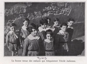 1937 -- ENFANTS A L ECOLE ITALIENNE DE TUNIS L526 - Bild 1 von 1