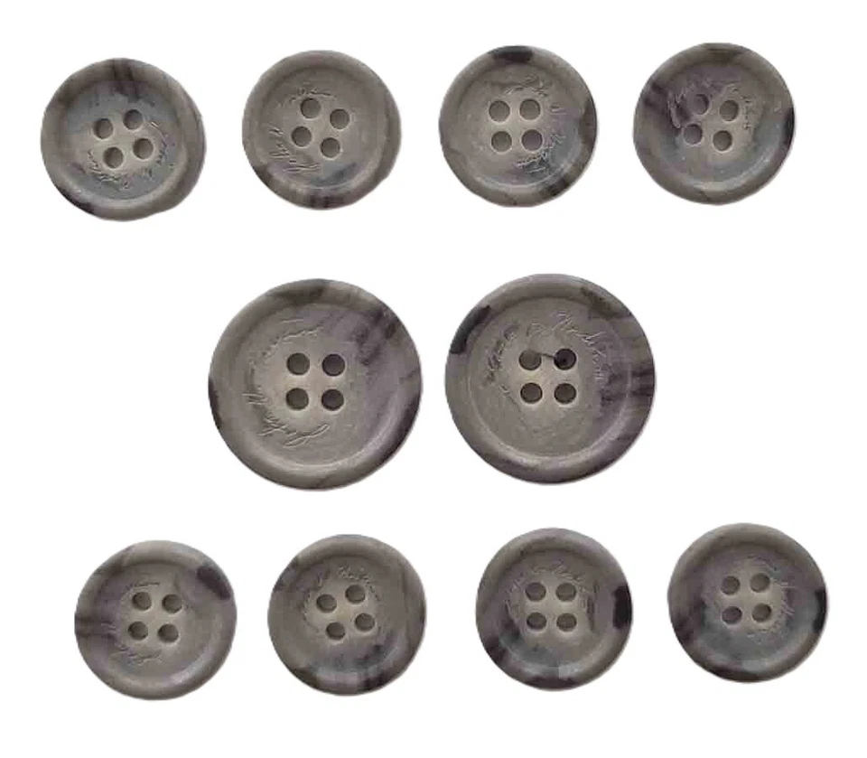 Vintage Hart Schaffner Marx Genuine Horn Suit Buttons Set Gray Y6E Men's - Image 1 of 1