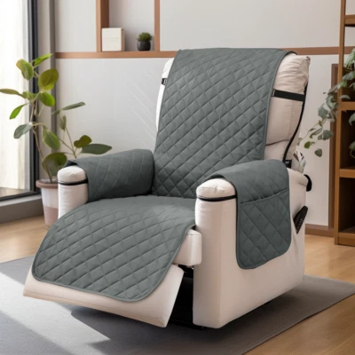 Waterproof Recliner Chair Cover with Pocket Slipcover Reversible Sofa Protector - Image 1 of 4
