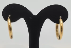 Boucles d'oreilles créole en Or jaune 18 carats Poids 1.96g - Picture 1 of 5
