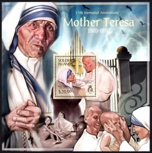 ISLAS SALOMÓN - 2013 '15º Memorial Ann. DE MADRE TERESA ' MS MNH [E1230] - Imagen 1 de 1