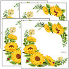 4 Pcs Sunflower Wall Decals Sticker Peel And Bed Room Art Cabinet