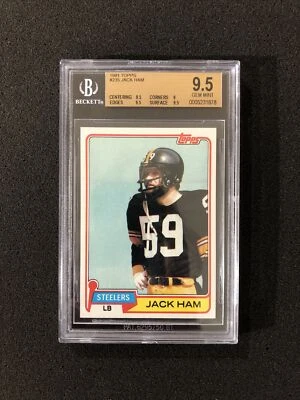 1981 Toppa Football JACK HAM #235 BGS GRADED 9.5 - 💎 GEM MINT 💎 - Image 1 of 2