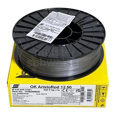 ESAB Schutzgas Schweißdraht Stahl G3Si1 SG2 MIG/MAG 0,8mm 5kg D200 Massivdraht