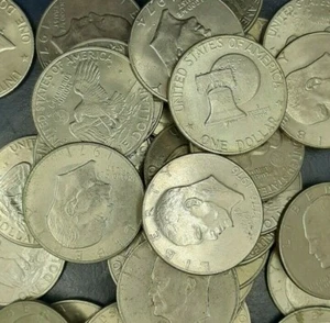 A (Lot of 100) Eisenhower "IKE" DOLLAR U.S. Mint Coins Average Circulated! - Picture 1 of 2