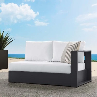 Modway Loveseat Modular de Aluminio con Recubrimiento en Polvo Orientado a la Derecha Foto 1 de 4