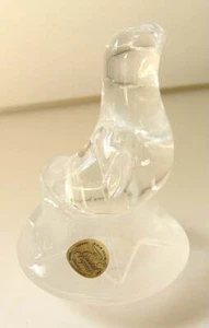 Beautiful French Cristal d'Arques Crystal Circus Seal on Frosted Base NEW NIB - Picture 1 of 1