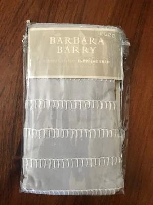 Juego de dos fundas de almohada Barbara Barry Ascot con puntada de manta en pizarra Foto 1 de 3