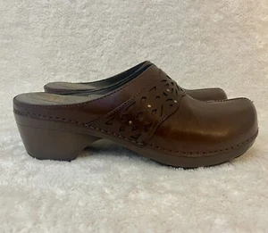 Zuecos Dansko Shyanne Mujer 40 EU 10 US Marrón 2" Tacón 9820457800 Espalda Abierta Mula - Imagen 1 de 9