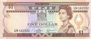 Fiji $1 ND. Serie C/4 Que. P 76 1980 II Banconota Circolata Co3 - Foto 1 di 2