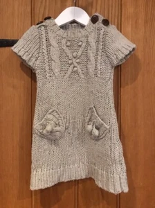 Next Lovely Girls Knitted style Dress Age 11/2-2yrs In Excellent Condition - Picture 1 of 4
