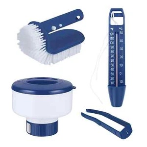 Mainstays Blue & White 4-Piece Swimming Pool Water Care Starter Kit - Picture 1 of 7