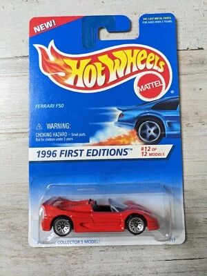 Vintage Hot Wheels 1996 First Editions Ferrari F50 14917 Collector #377 NEW - Image 1 of 4