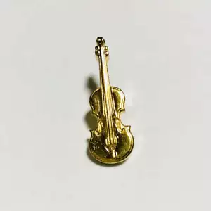 Gold Violin Plastic Button - 30mm / 1 1/4" - Dill Buttons Brand (Set of 2) - Picture 1 of 2