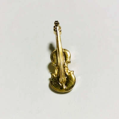 Gold Violin Plastic Button - 30mm / 1 1/4" - Dill Buttons Brand (Set of 2) - Image 1 of 2