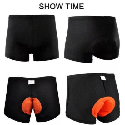 Pantalones cortos de ciclismo naranja para hombre almohadilla 3D a prueba de golpes transpirables ropa interior para ciclismo Foto 1 de 4