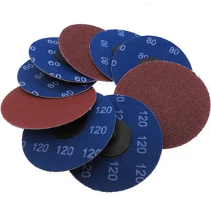 3'' 75mm Sanding Discs R Type Roll Lock Pads 60 Grit/80/100/120/180/240 Grit - Picture 1 of 7