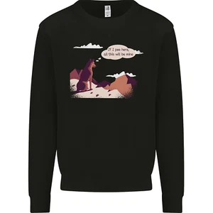 Peeing Dog in the Mountains Funny Mens Sweatshirt Jumper - Picture 1 of 29