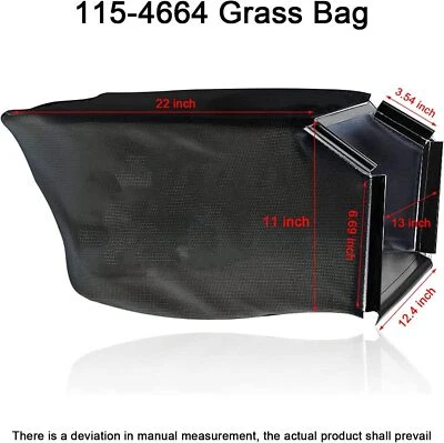 PANDAA007 115-4664 Grass Bag Fits Toro Lawn Mower XT675 59307 22" 2009 (BAG ONLY)