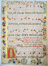 Große Handschrift Pergament aus Antiphonarium Antiphonar 78 x 56 cm 