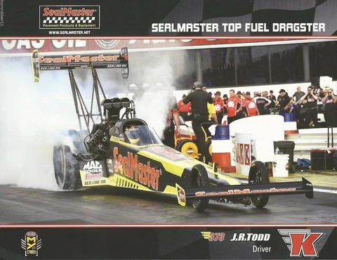 2016 J.R. TODD "SEALMASTER KALITTA MOTORSPORTS" NHRA TOP FUEL HANDOUT / POSTCARD Cover