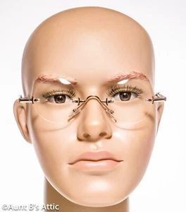 Gafas redondas transparentes sin marco para disfraz de Papá Noel/Abuela - Imagen 1 de 2