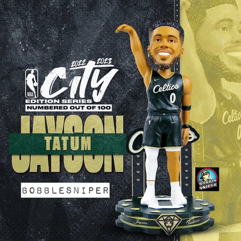 JAYSON TATUM Boston Celtics 2023 “City Jersey” Exclusive #100 NBA Bobblehead Cover