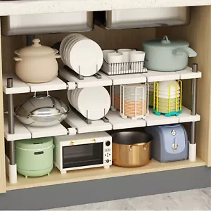 Schrank Organizer Küche Verstellbares Unterschrankregal beweglichen Paneelen # - Bild 1 von 10