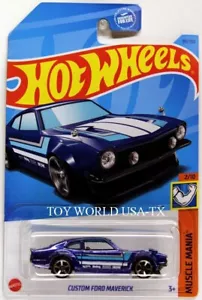 2023 Hot Wheels #99 Muscle Mania Custom Ford Maverick Blue Dollar General Excl. - Picture 1 of 1