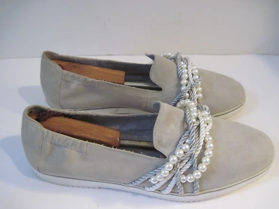 Zapatos cómodos sin cordones TAMARAS Touch it gris nobuck perlas de imitación delanteros talla EU 40 Foto 1 de 4