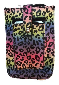 Cordón de cuero sintético sin límites diseño de leopardo arco iris - Imagen 1 de 7