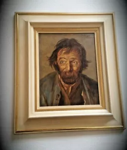Portrait Man Paintings Oil Picture Leo Wendland Signed - Picture 1 of 9
